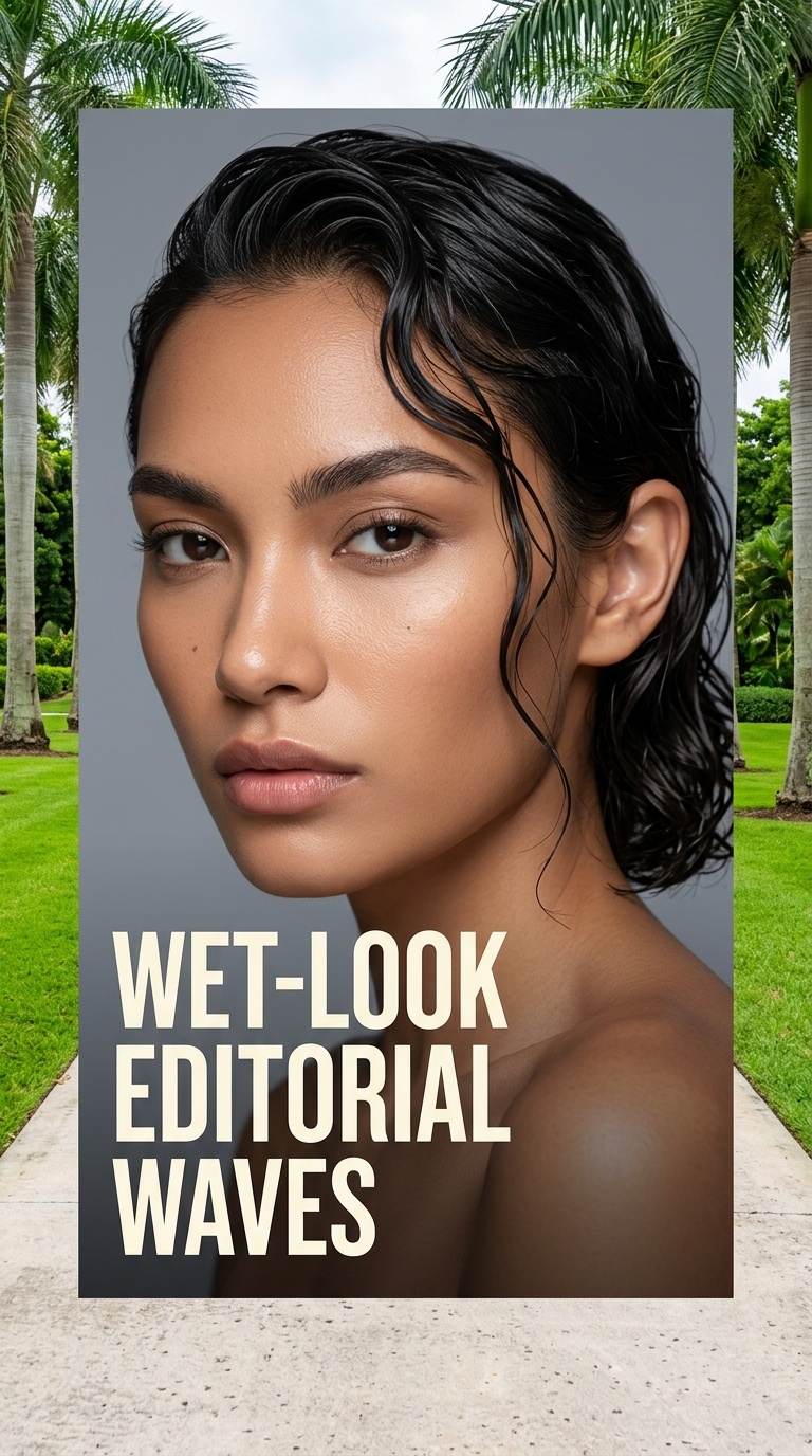 Wet-Look Editorial Waves