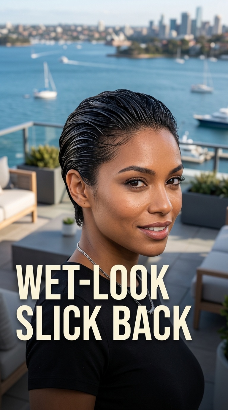 Wet-Look Slick Back