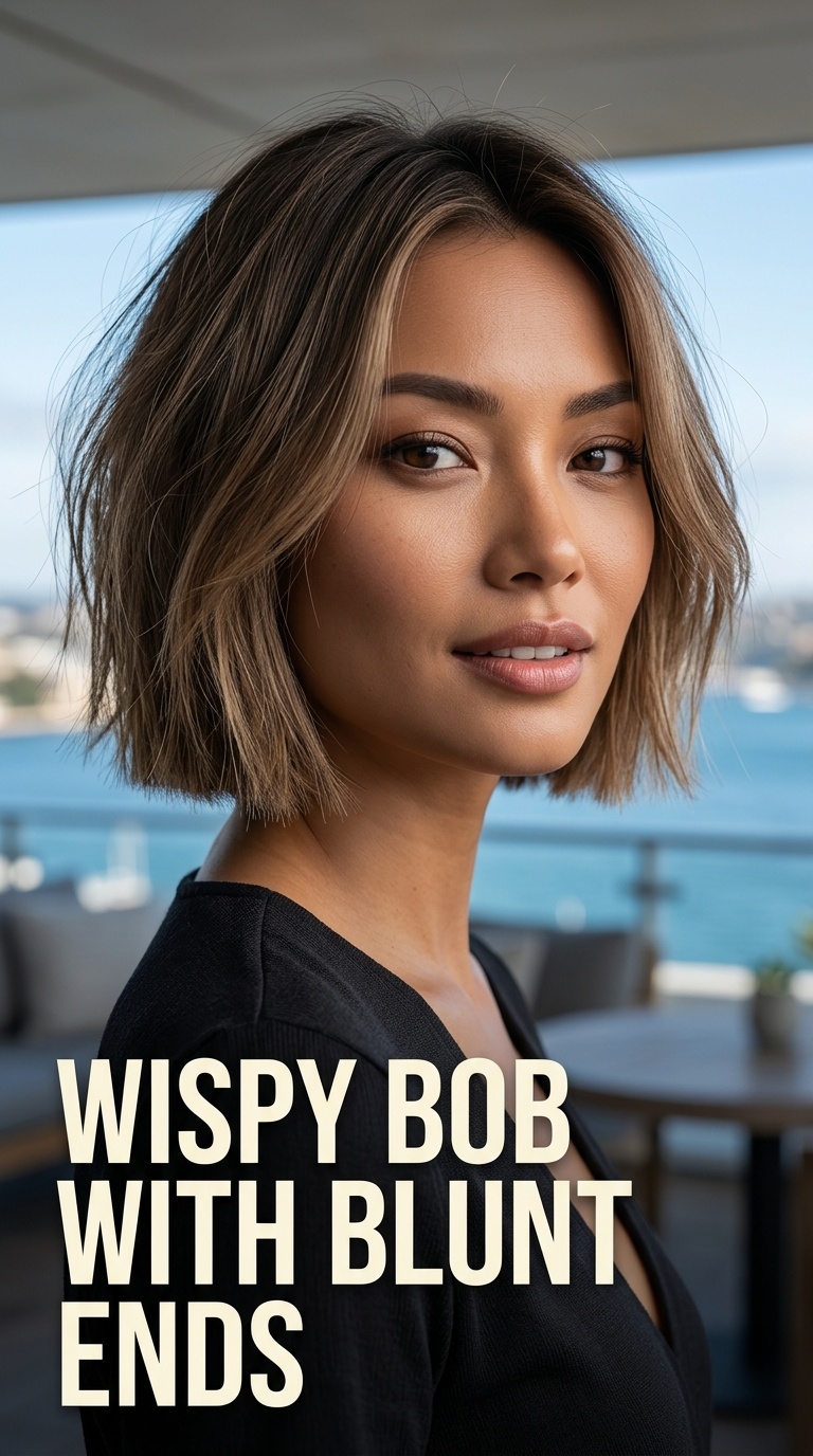 Wispy Bob with Blunt Ends