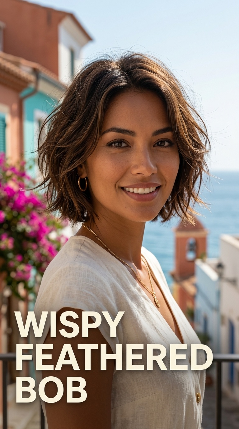 Wispy Feathered Bob