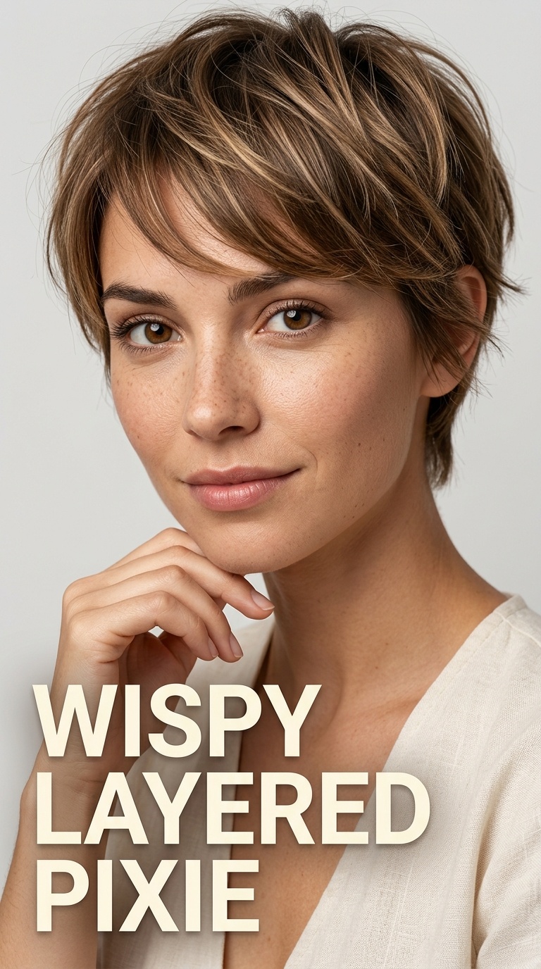 Wispy Layered Pixie