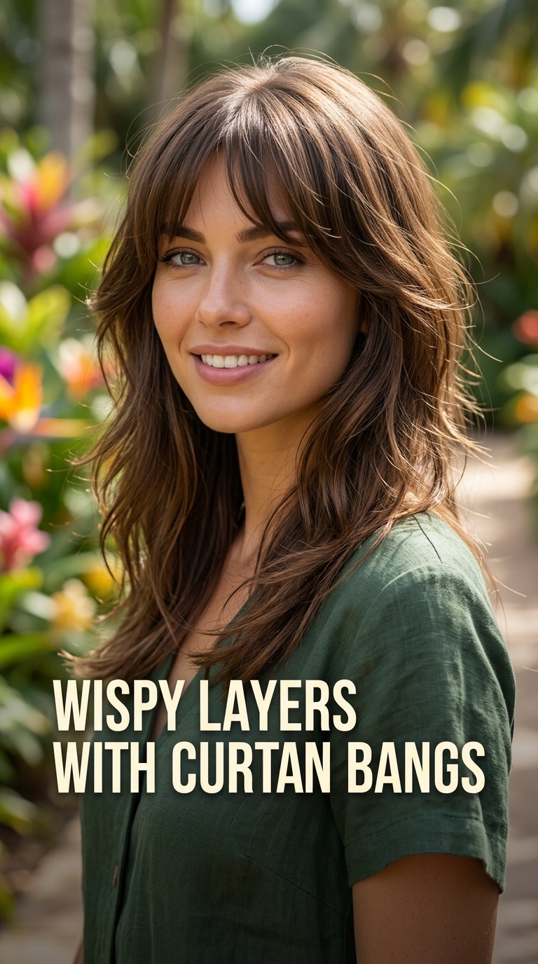 Wispy Layers with Curtain Bangs