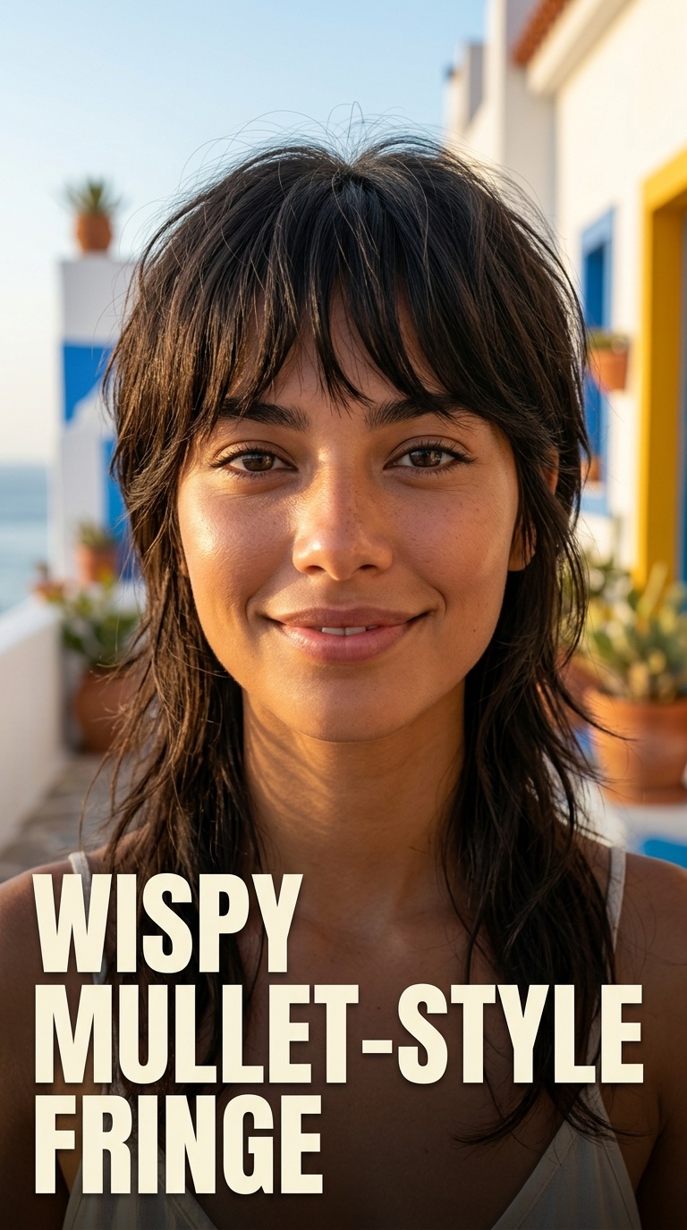 Wispy Mullet-Style Fringe