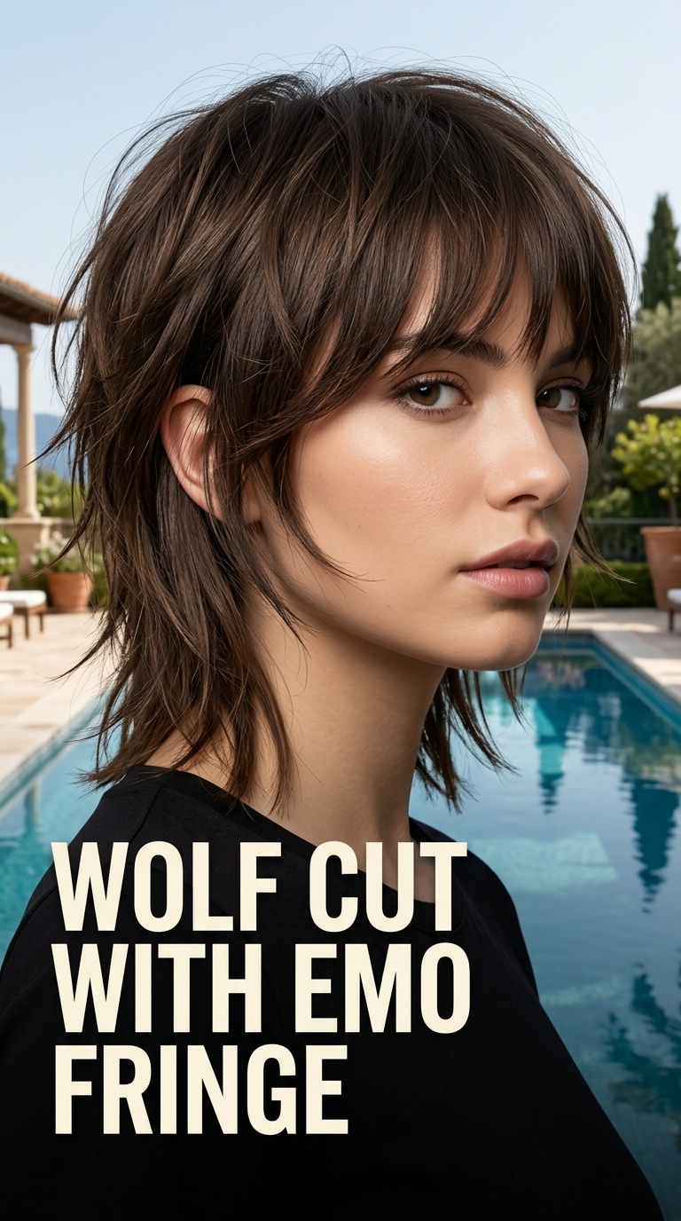 Wolf Cut with Emo Fringe