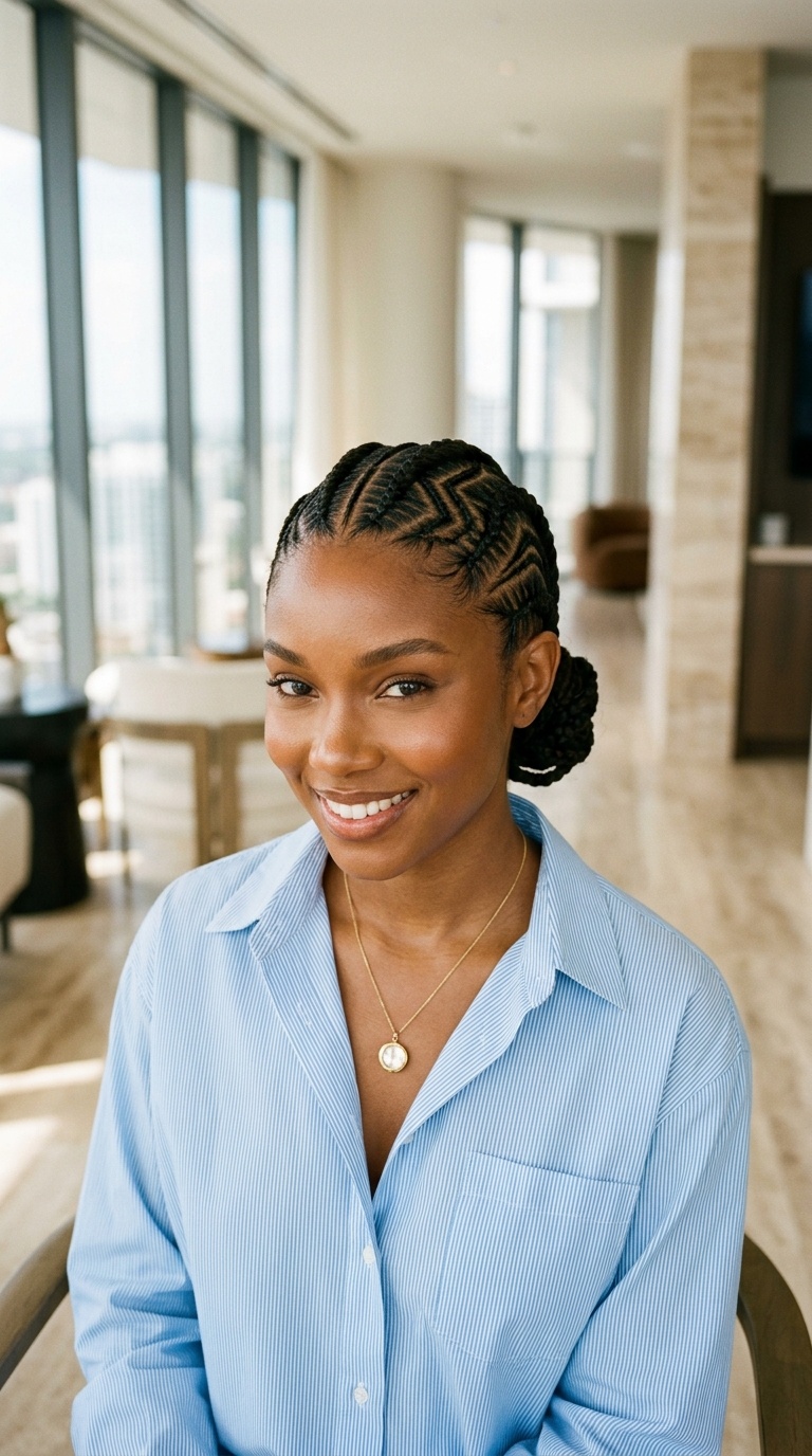 Zig Zag Cornrow Braided Designs