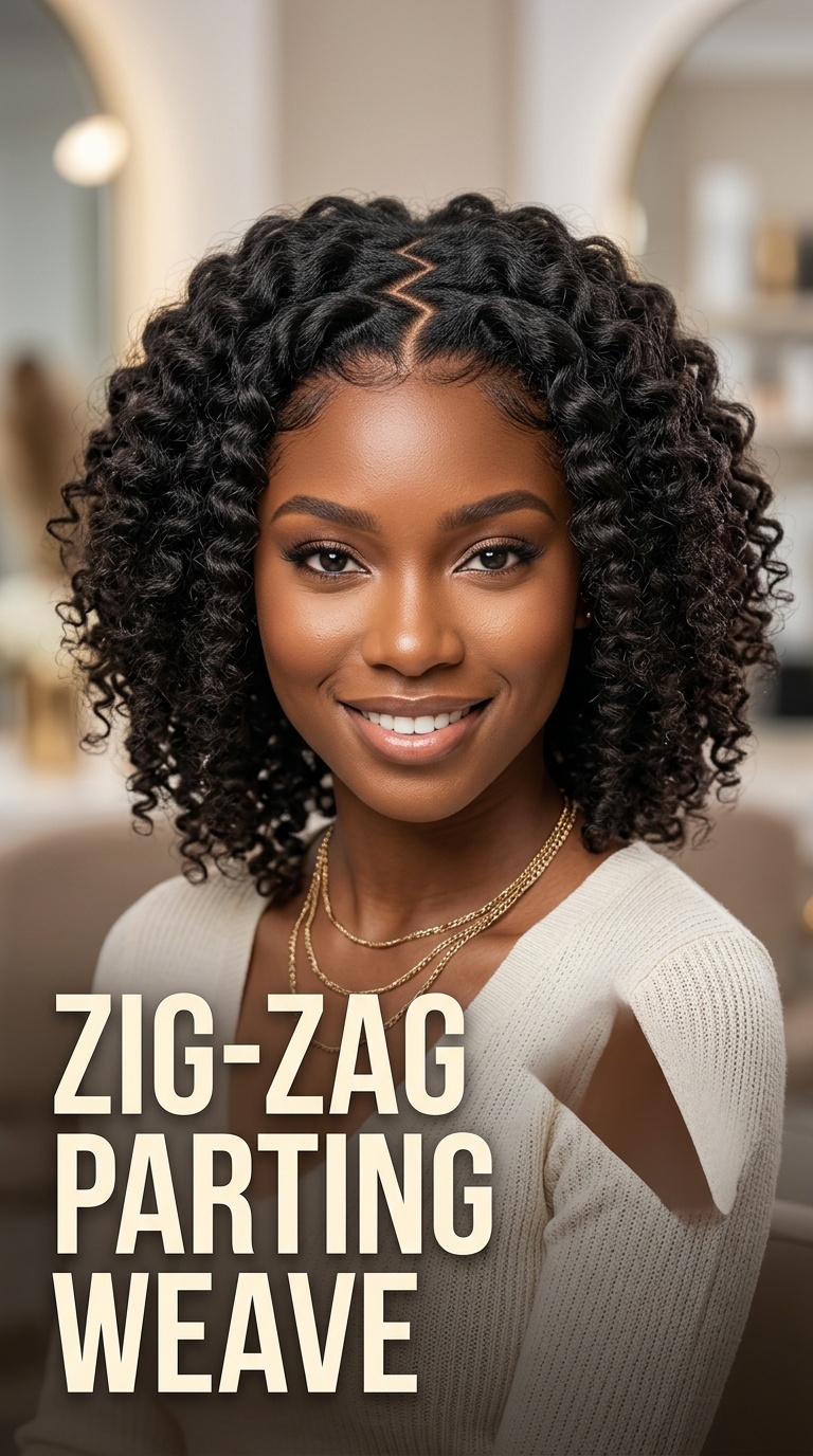 Zig-Zag Parting Weave