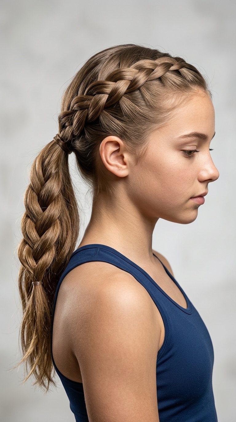5-Strand Flat Braid Ponytail