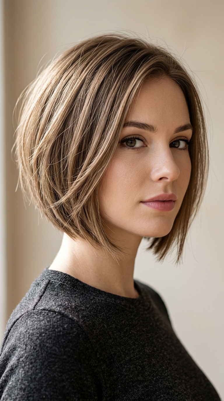 A-Line Bob with Interior Layers