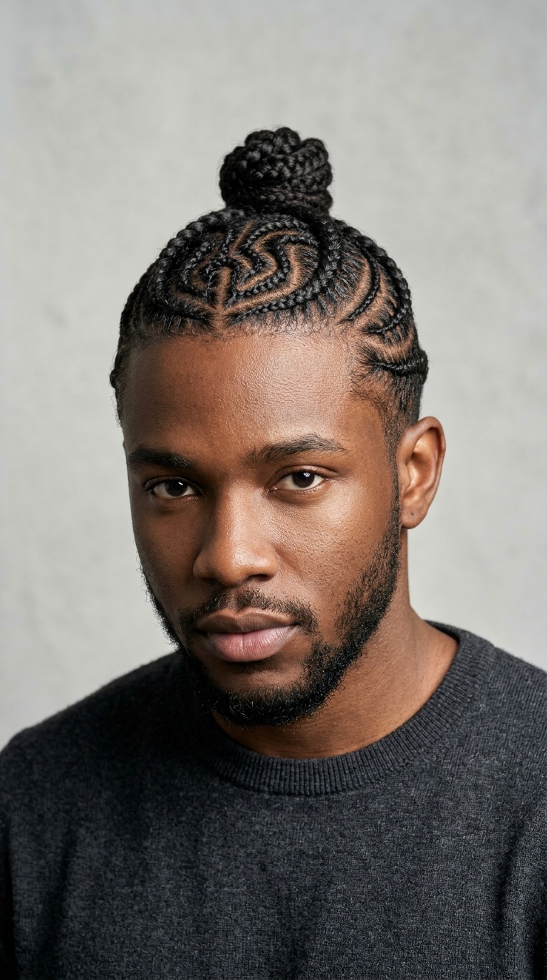 Abstract Maze Pattern with Top Knot