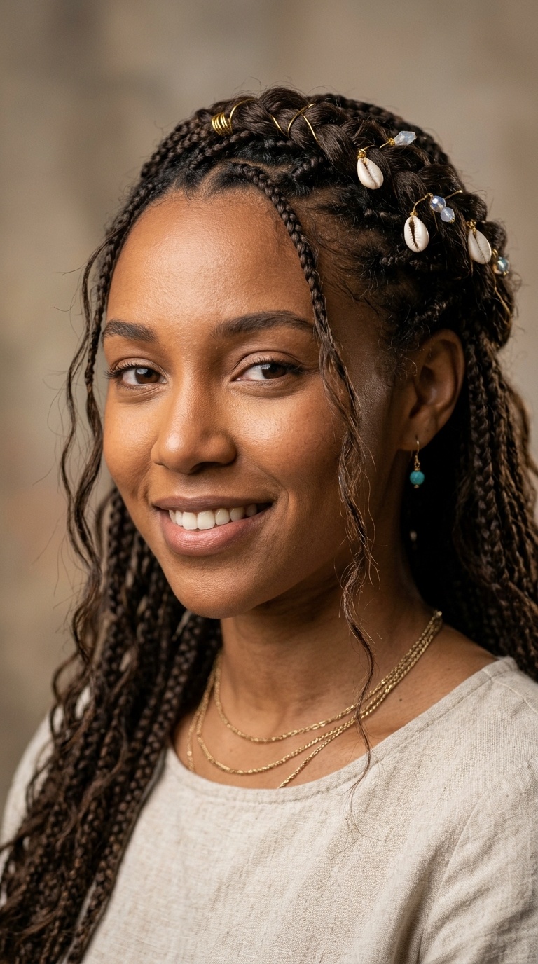 Accessorized Boho Half-Braid