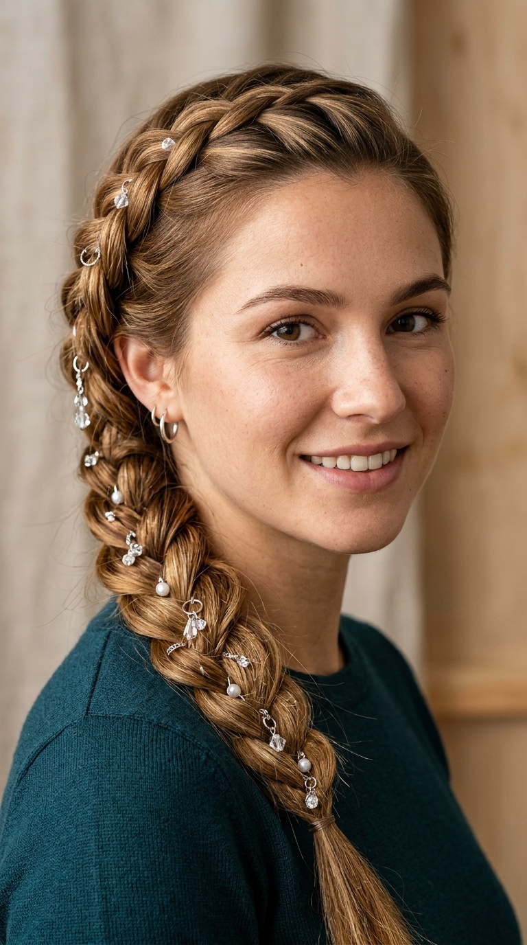 Accessorized Side Braids