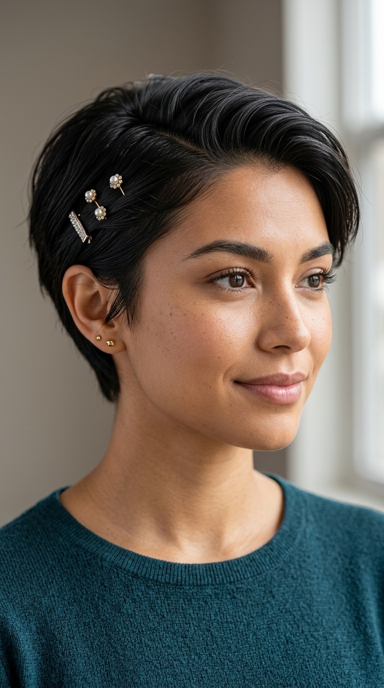 Accessorized Side Part