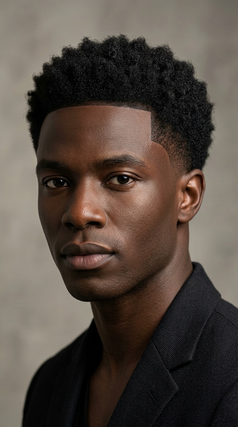 Afro Taper with Crisp Outline