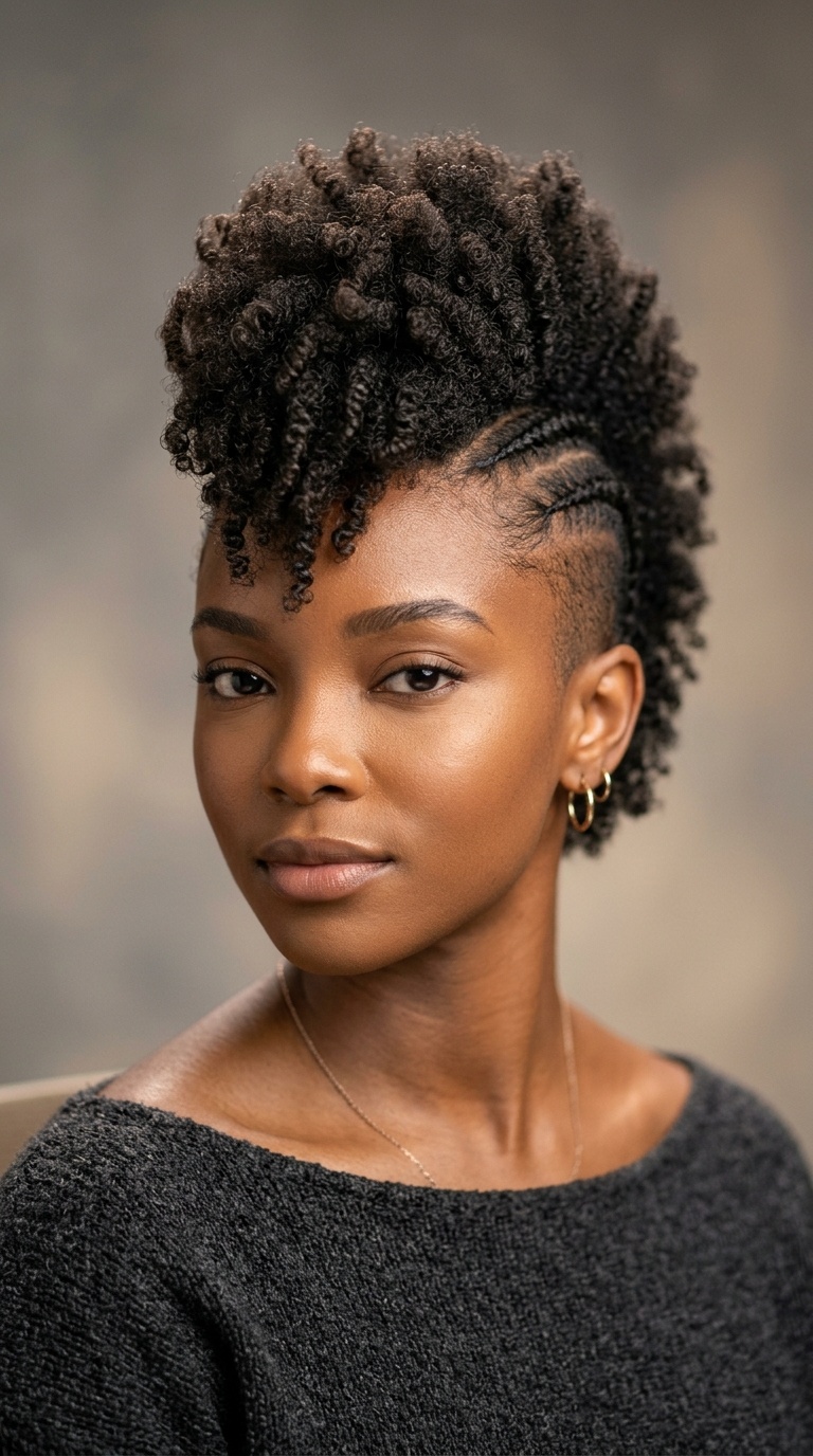 Afro-Textured Frohawk