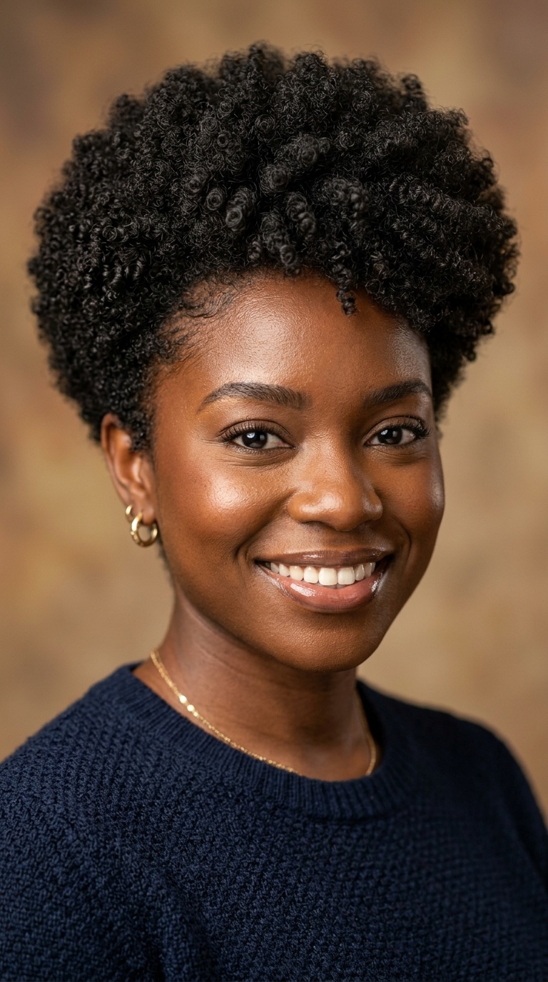 Afro-Textured Tapered Fro