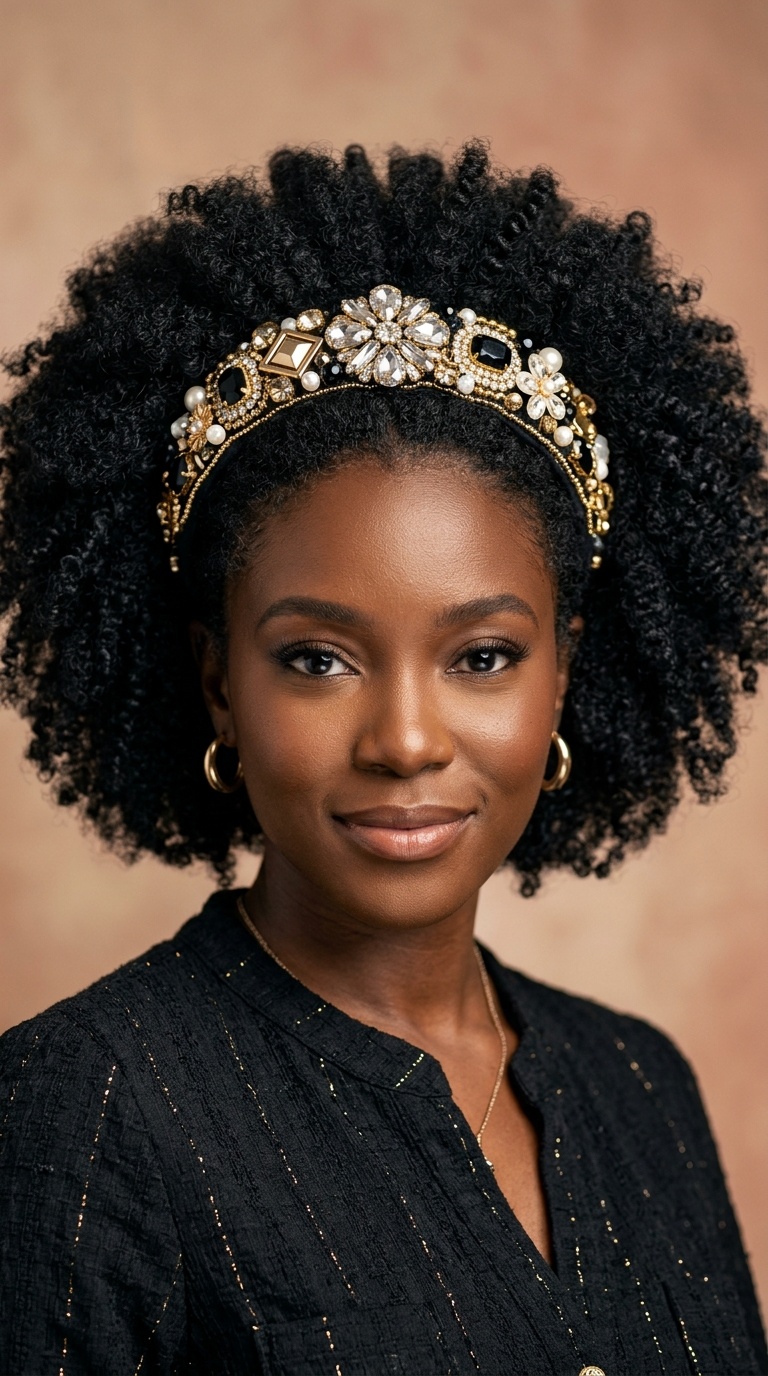 Afro with a Statement Headband