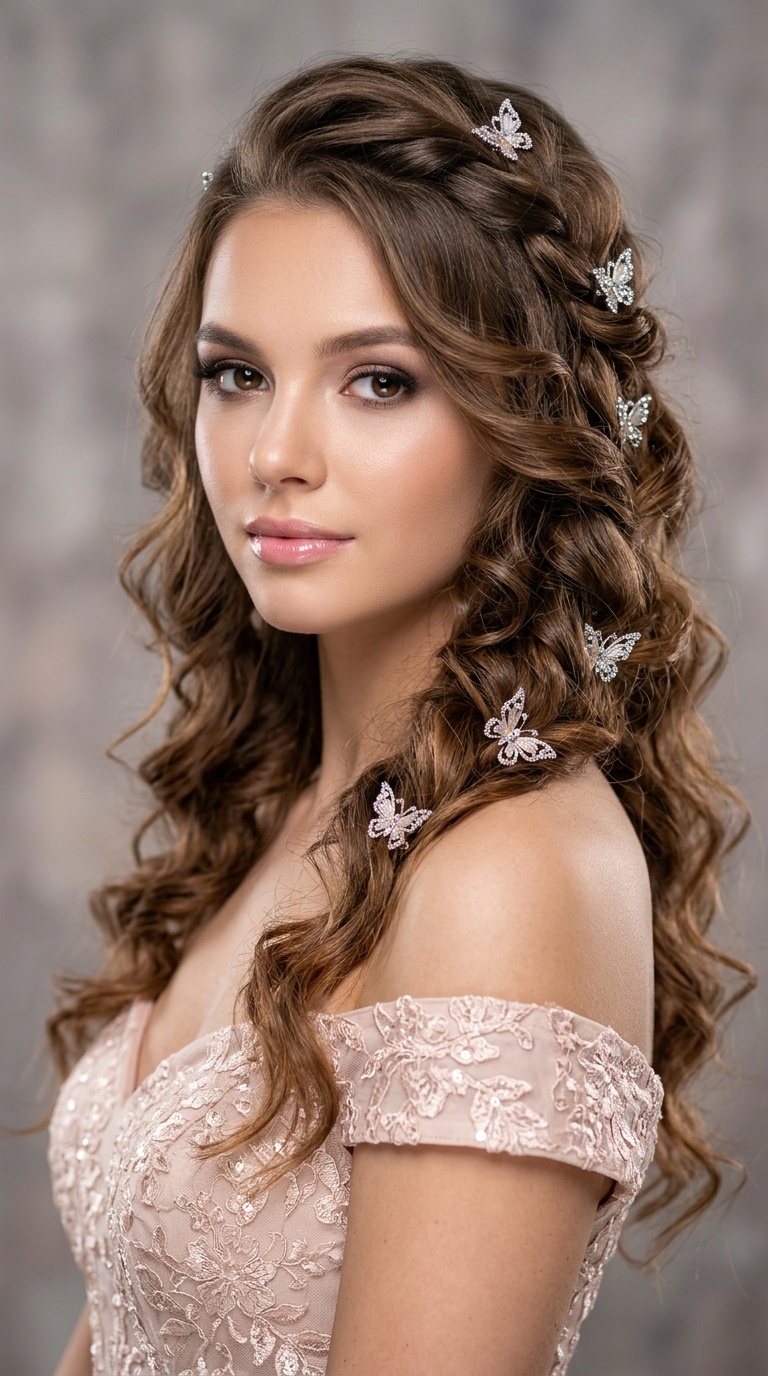 Airy Butterfly Clip Curls