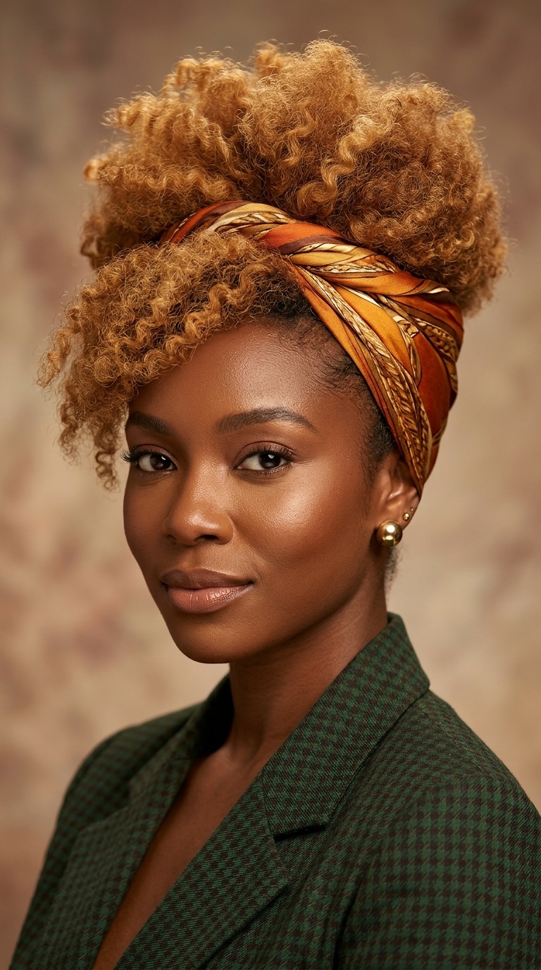 Amber Scarf-Wrapped Updo