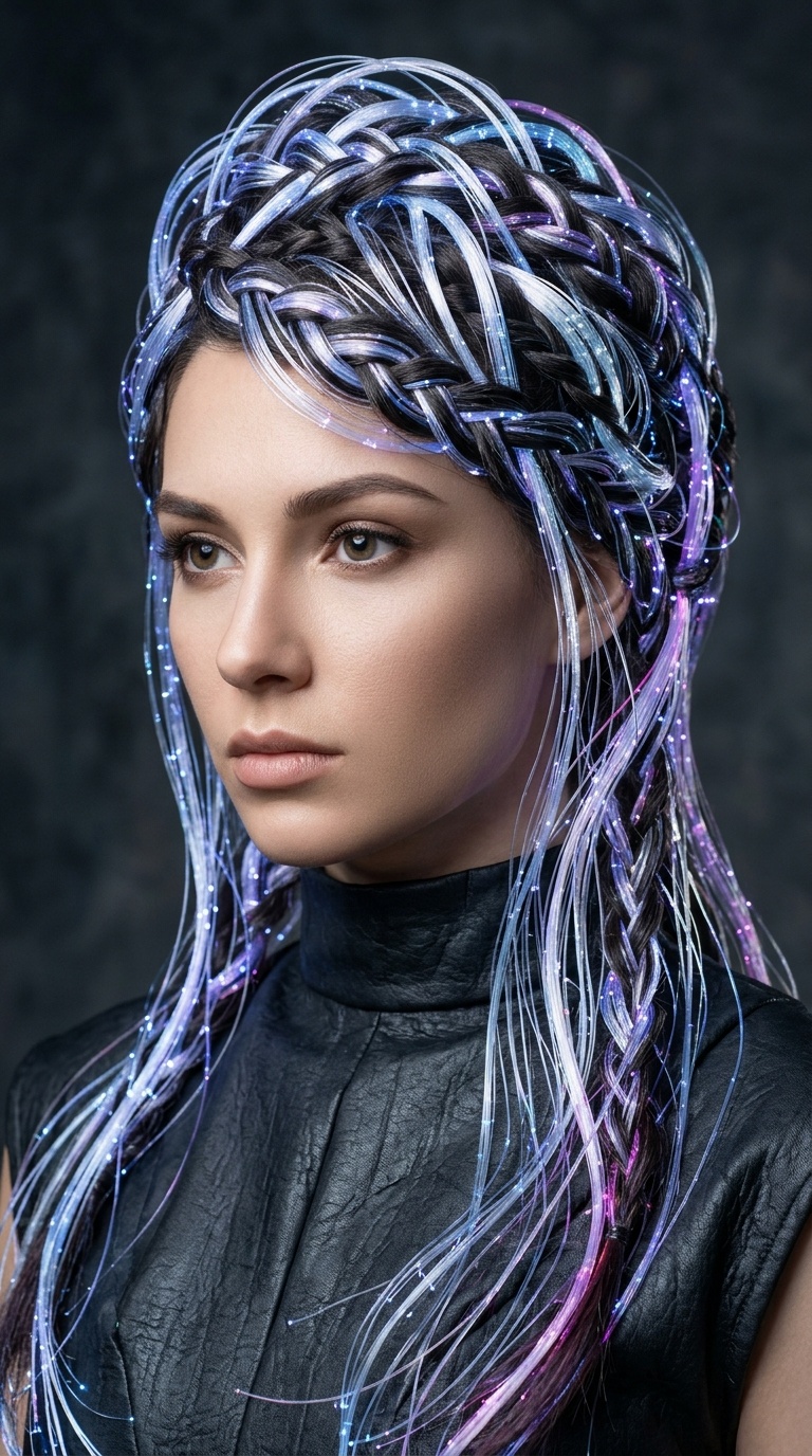 Architectural Fiber-Optic Braids