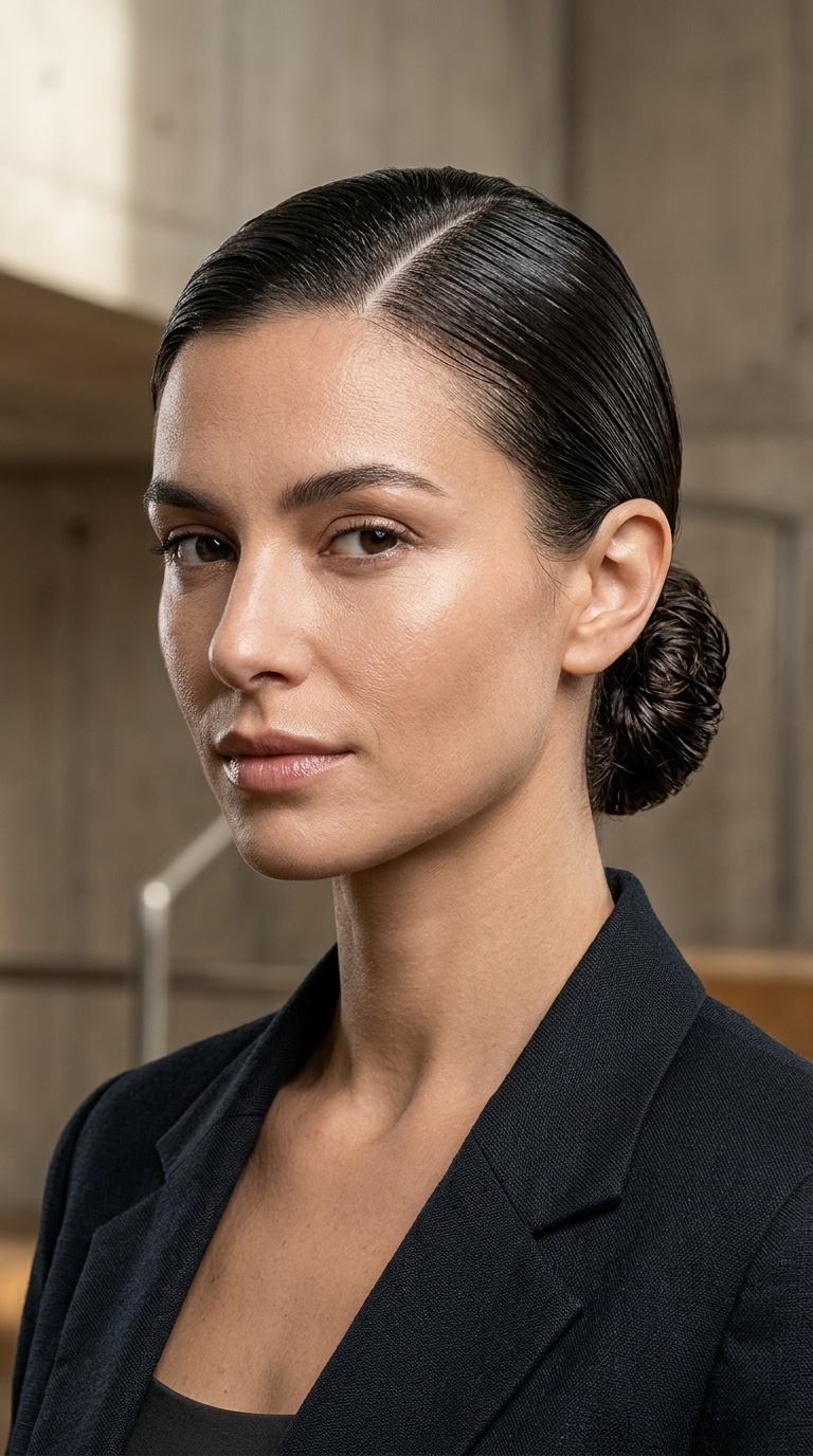 Architectural Part with Slicked Chignon