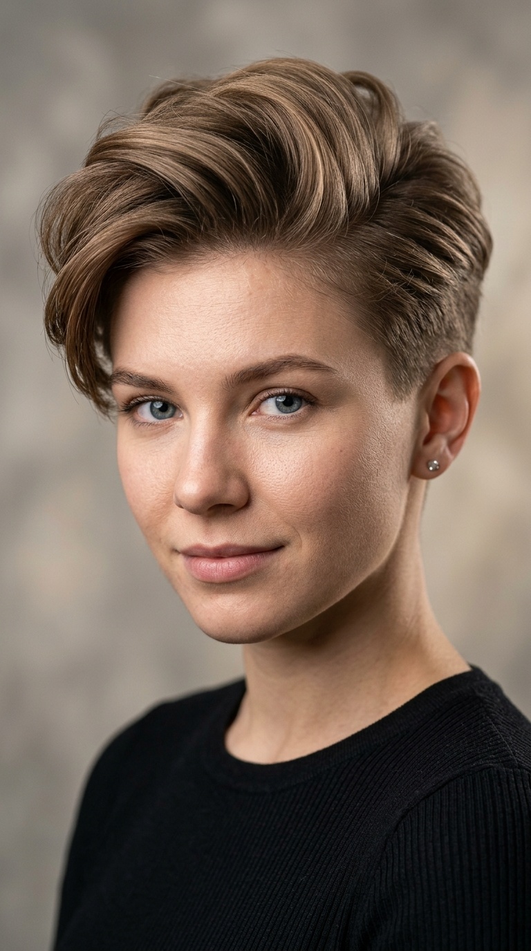 Architectural Side-Swept Quiff
