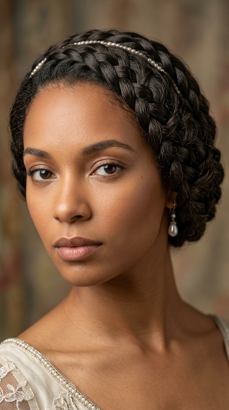 Art Deco Braided Faux Bob