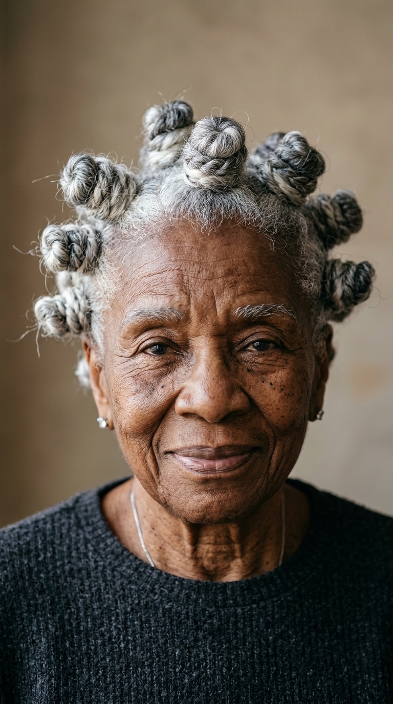 Asymmetrical Bantu Knot Clusters