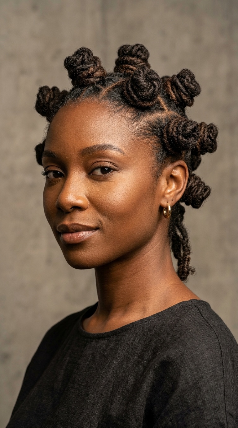 Asymmetrical Bantu Knots