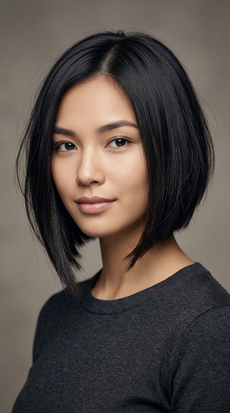 Asymmetrical Blunt Bob