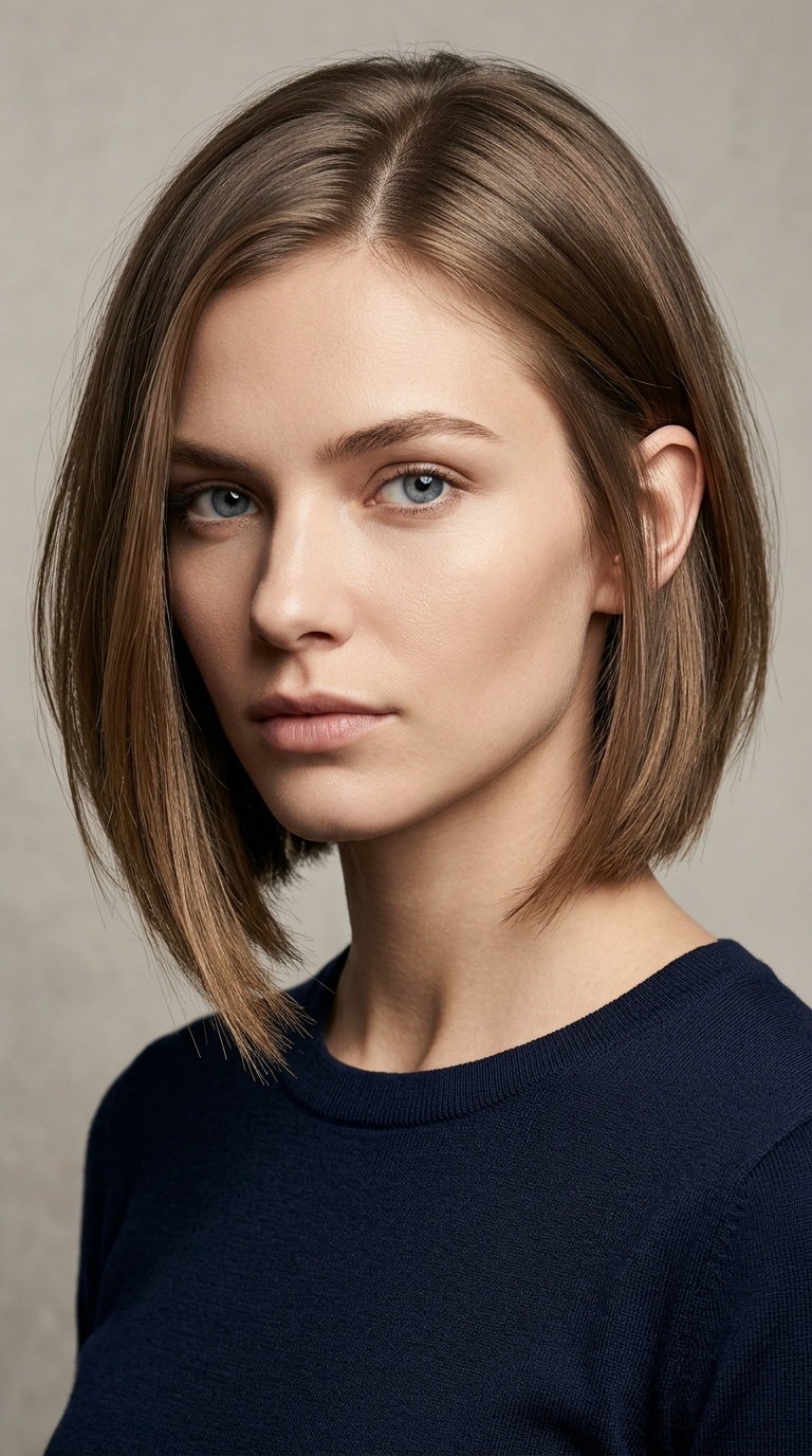 Asymmetrical Blunt Cut