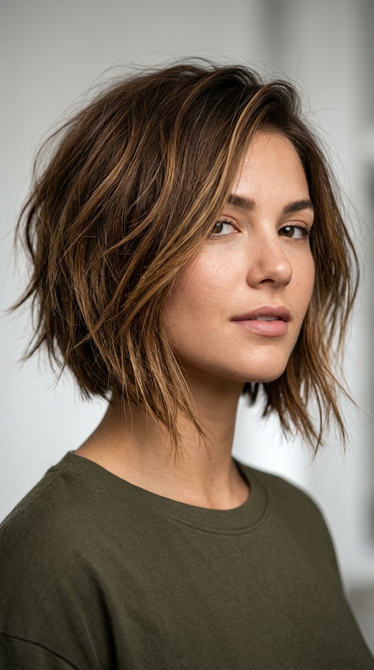 Asymmetrical Choppy Cut