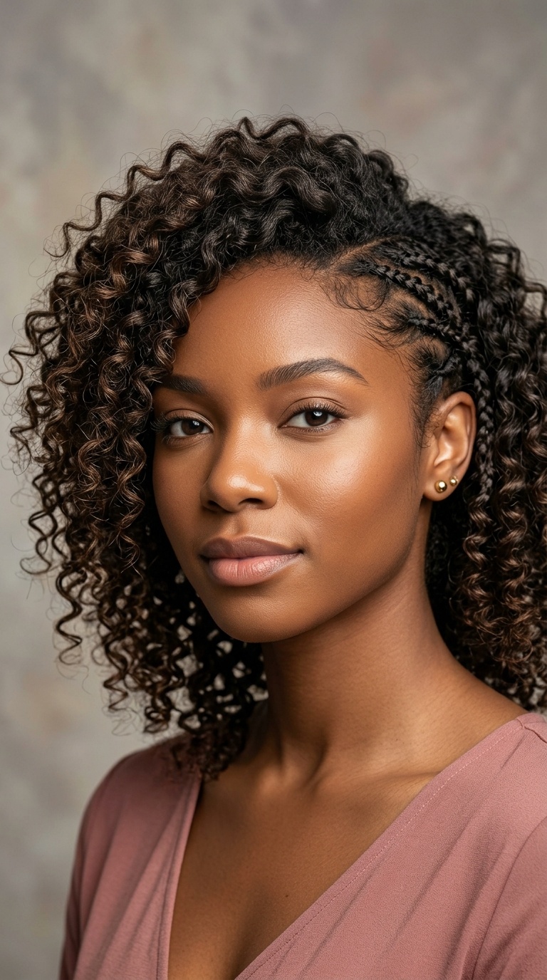 Asymmetrical Curly Bob
