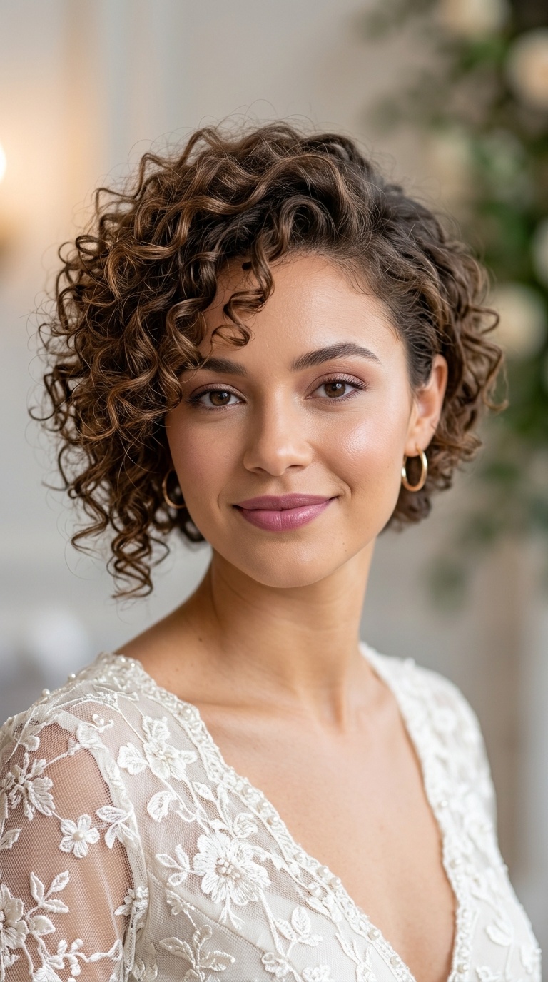 Asymmetrical Curly Crop