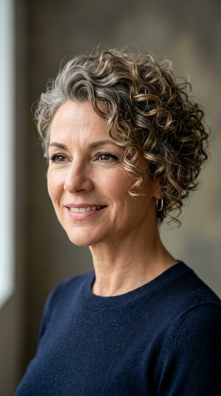 Asymmetrical Curly Crop