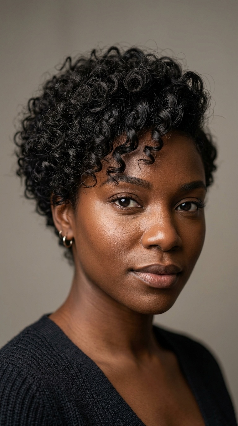 Asymmetrical Cut with Curls