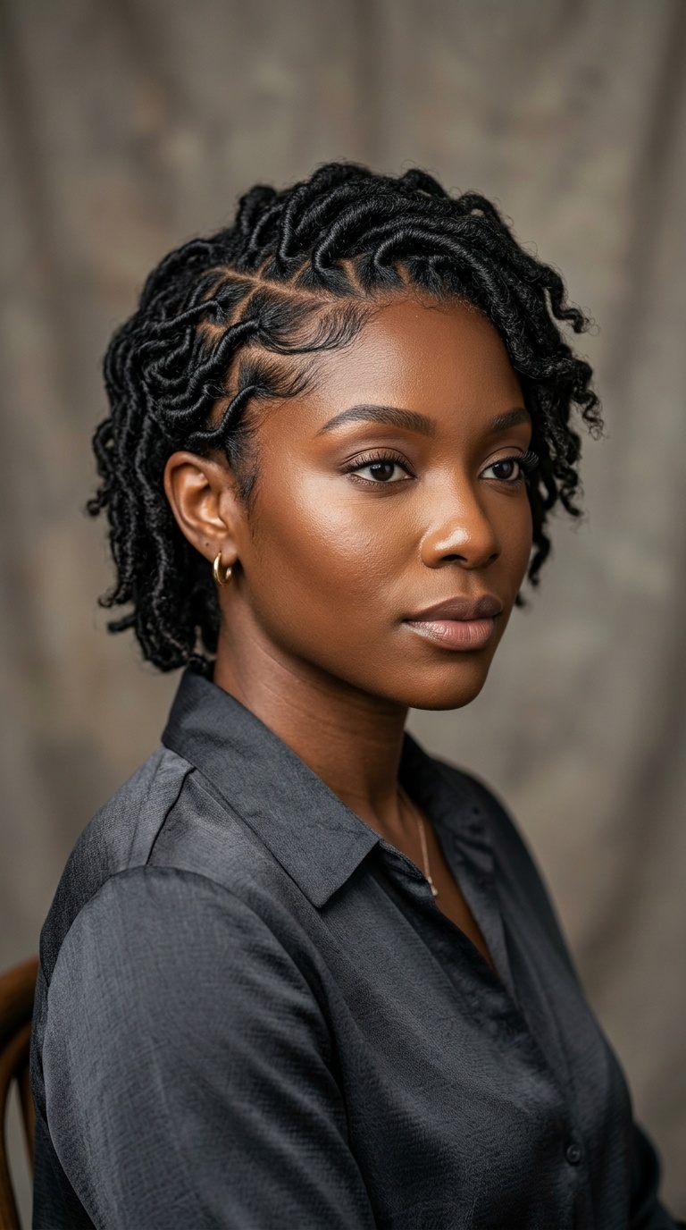 Asymmetrical Finger Wave Locs