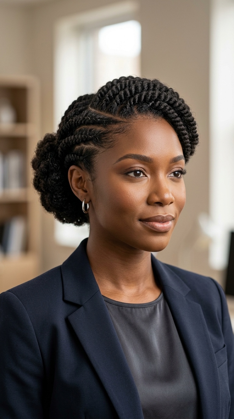 Asymmetrical Flat Twists into a Tucked Puff