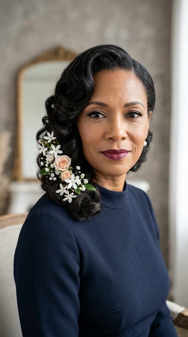 Asymmetrical Peekaboo with Floral Accents