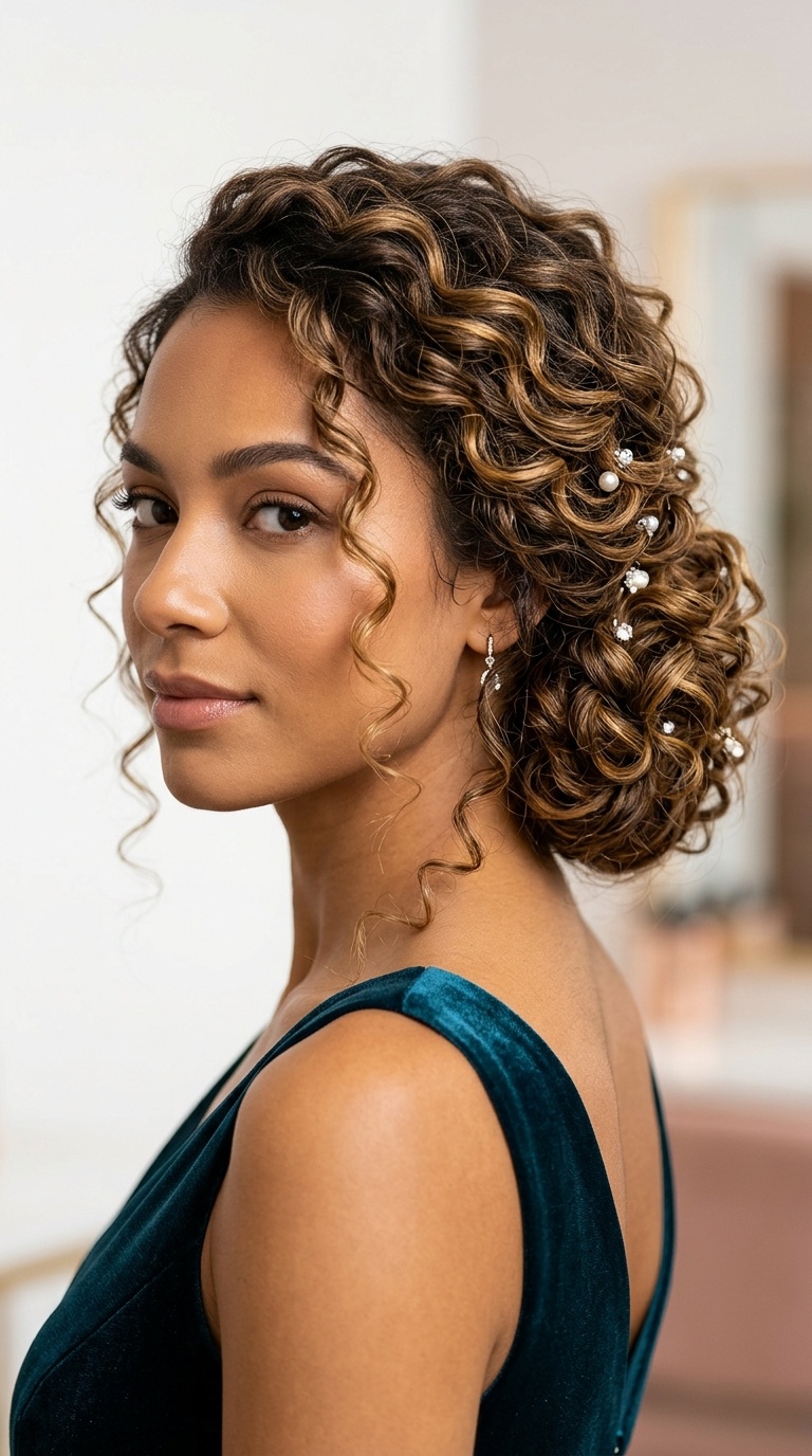 Asymmetrical Pinned Chignon