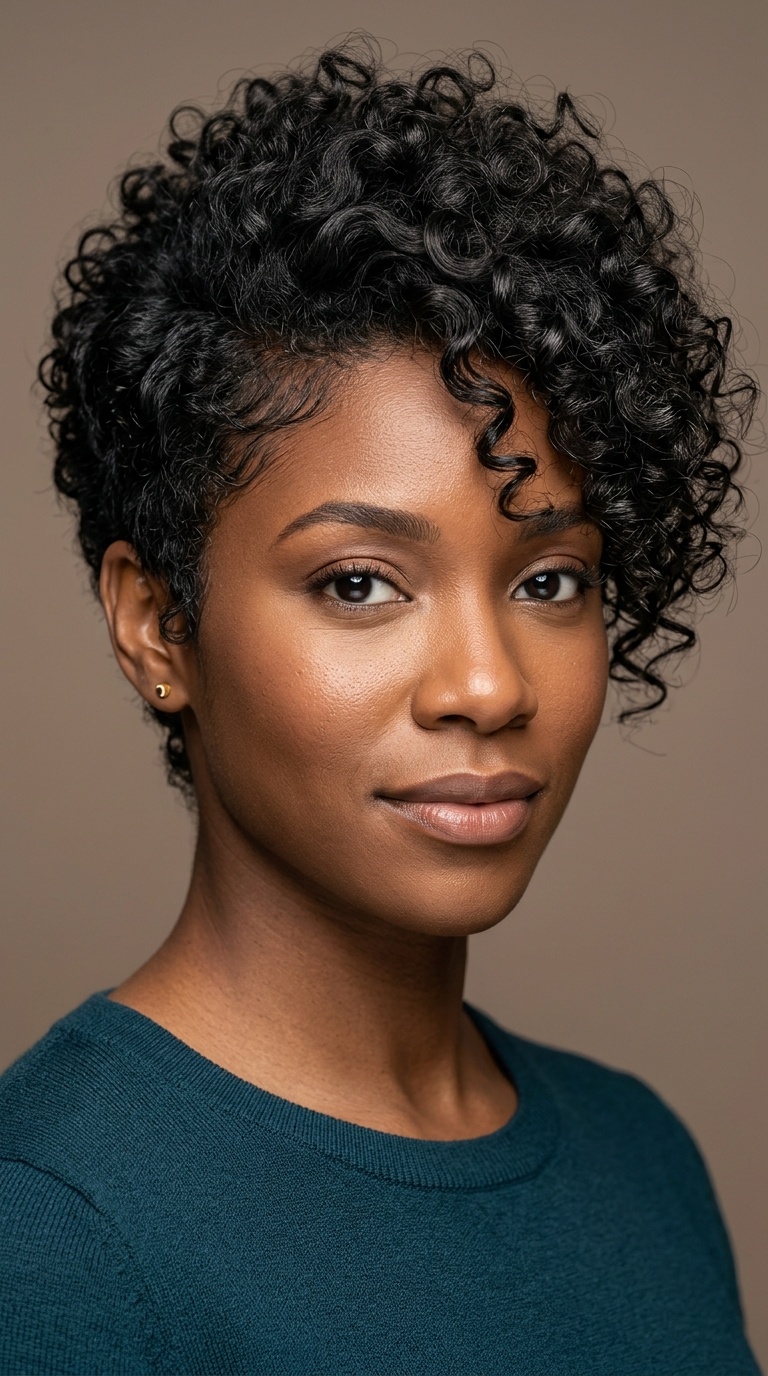 Asymmetrical Pixie Curl