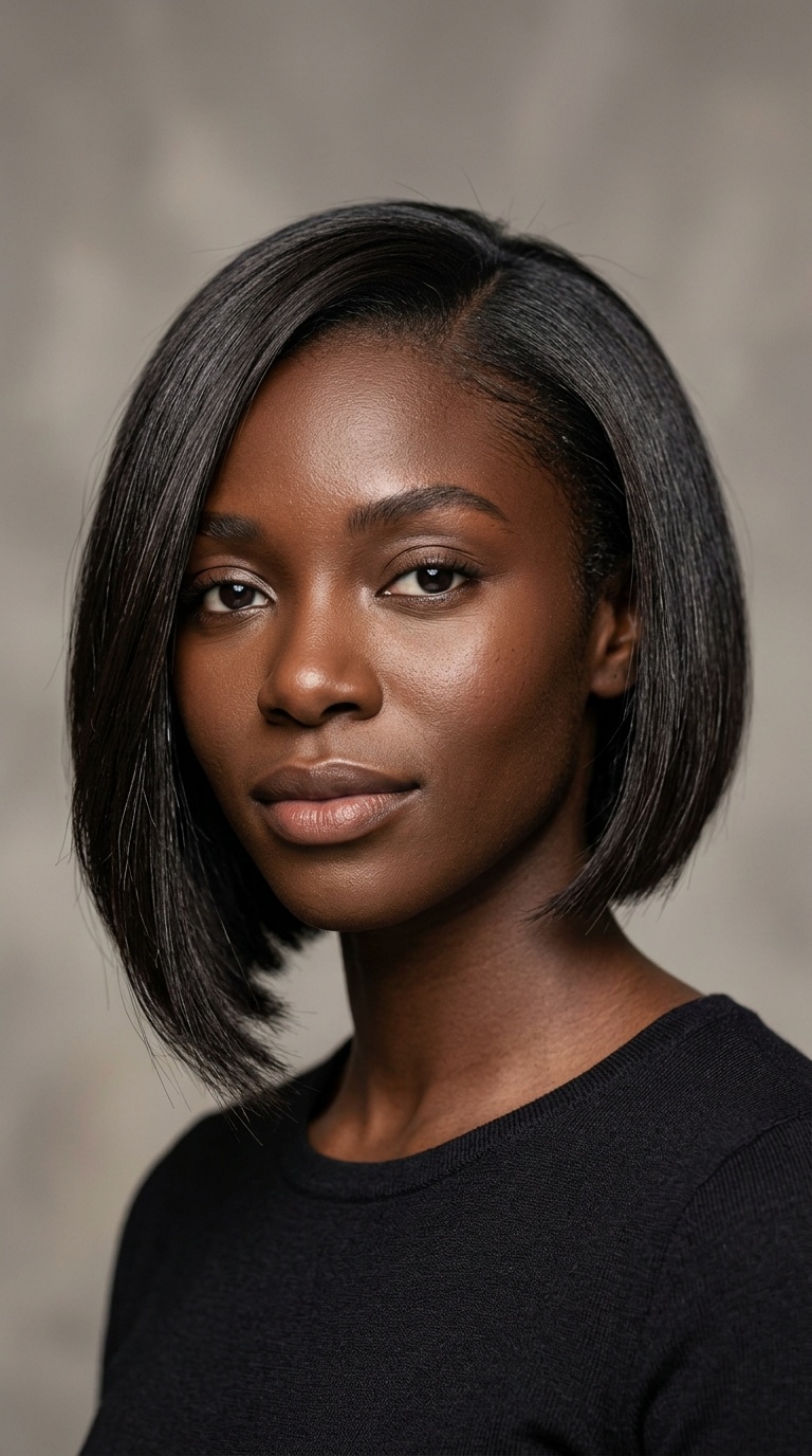 Asymmetrical Pressed Bob
