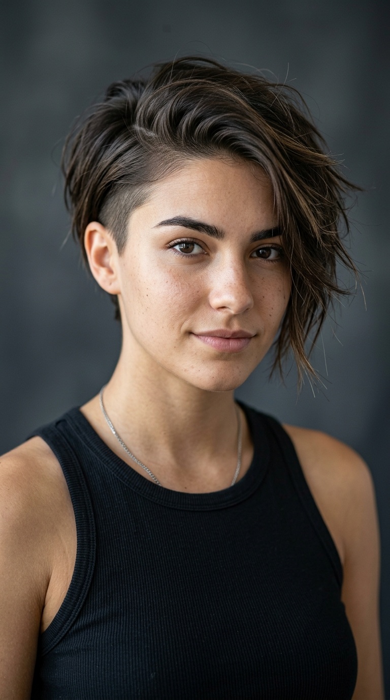 Asymmetrical Razored Cut