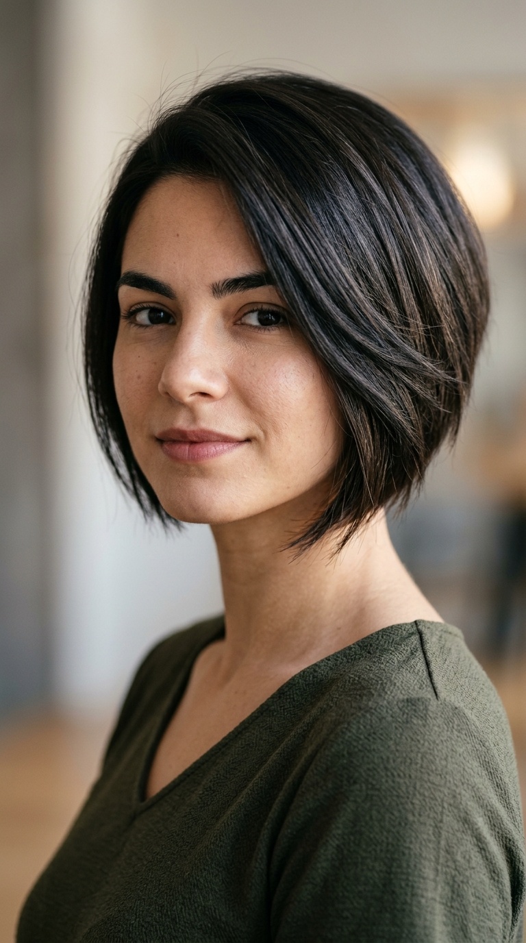 Asymmetrical Short Bob