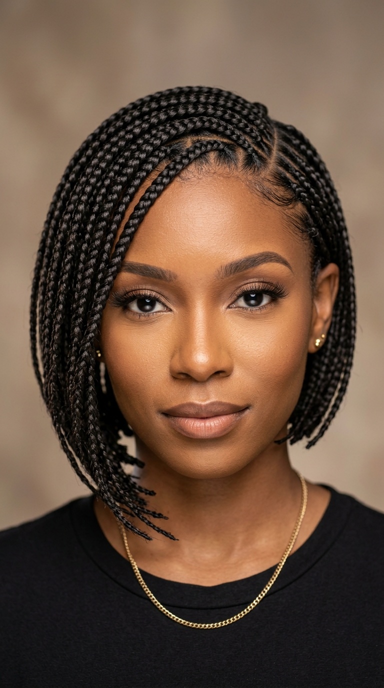 Asymmetrical Side-Part Bob