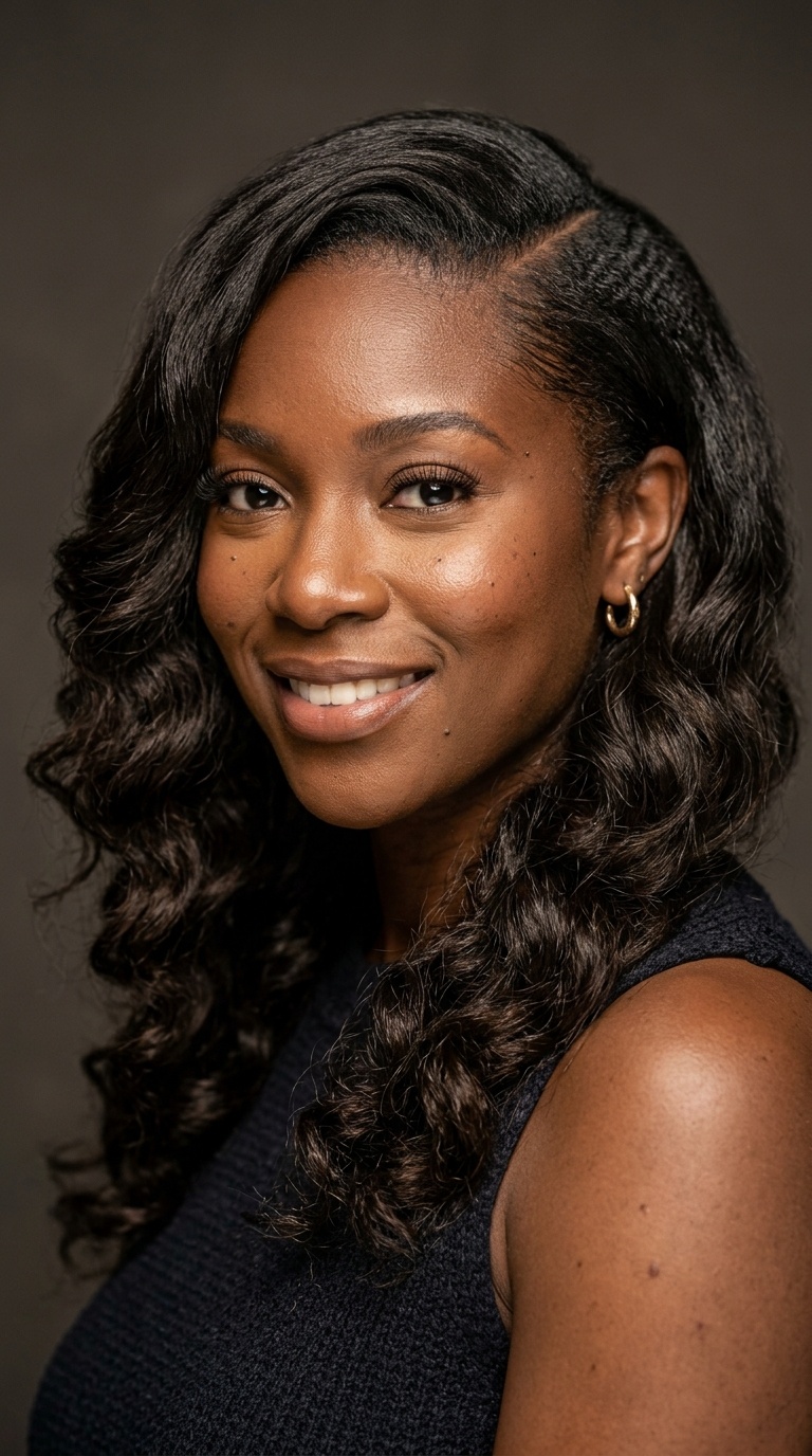 Asymmetrical Side Part Wave