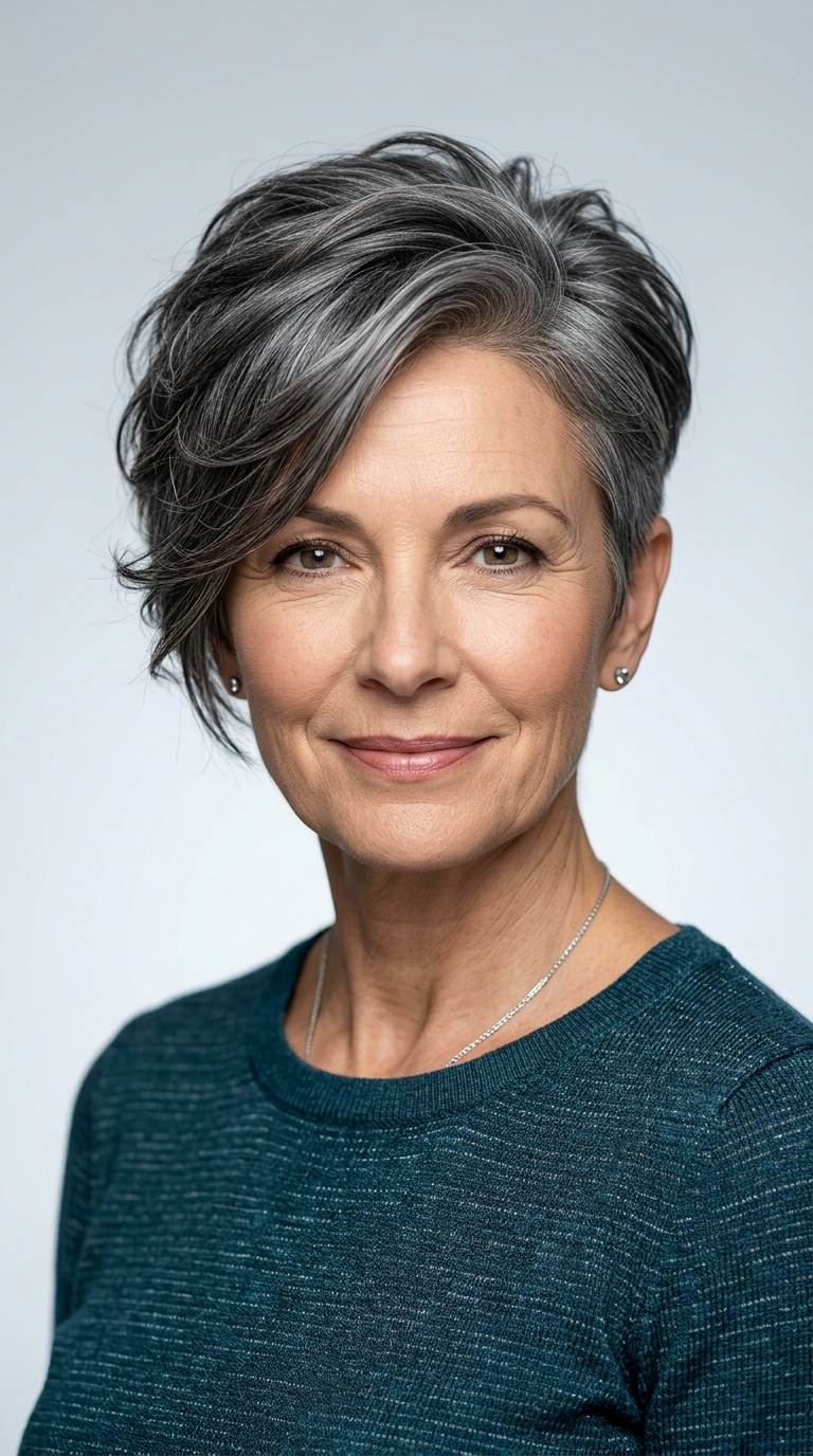 Asymmetrical Side-Swept Pixie