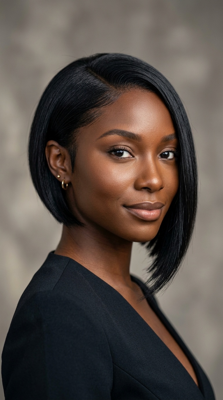 Asymmetrical Sleek Bob
