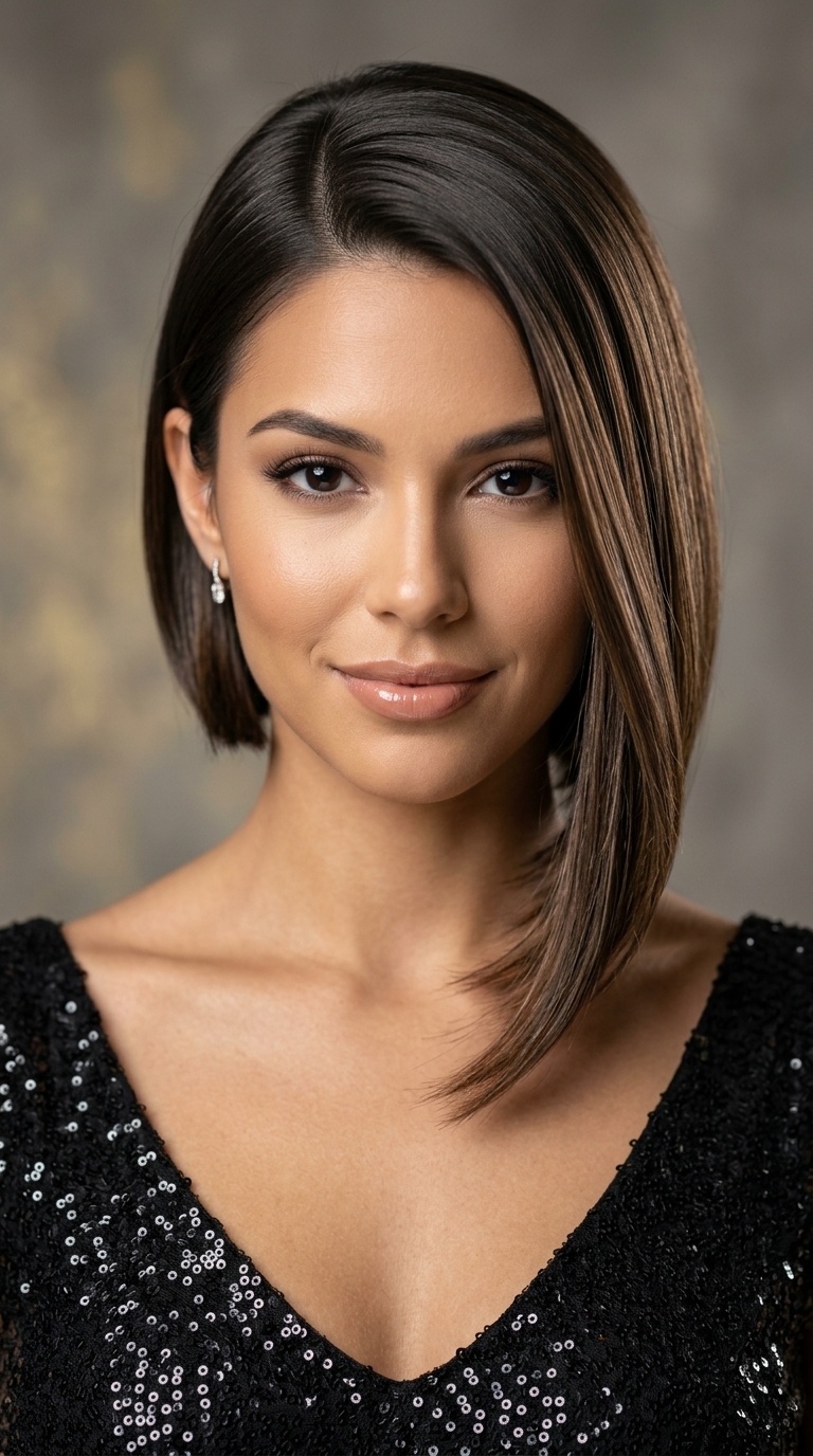 Asymmetrical Sleek Bob