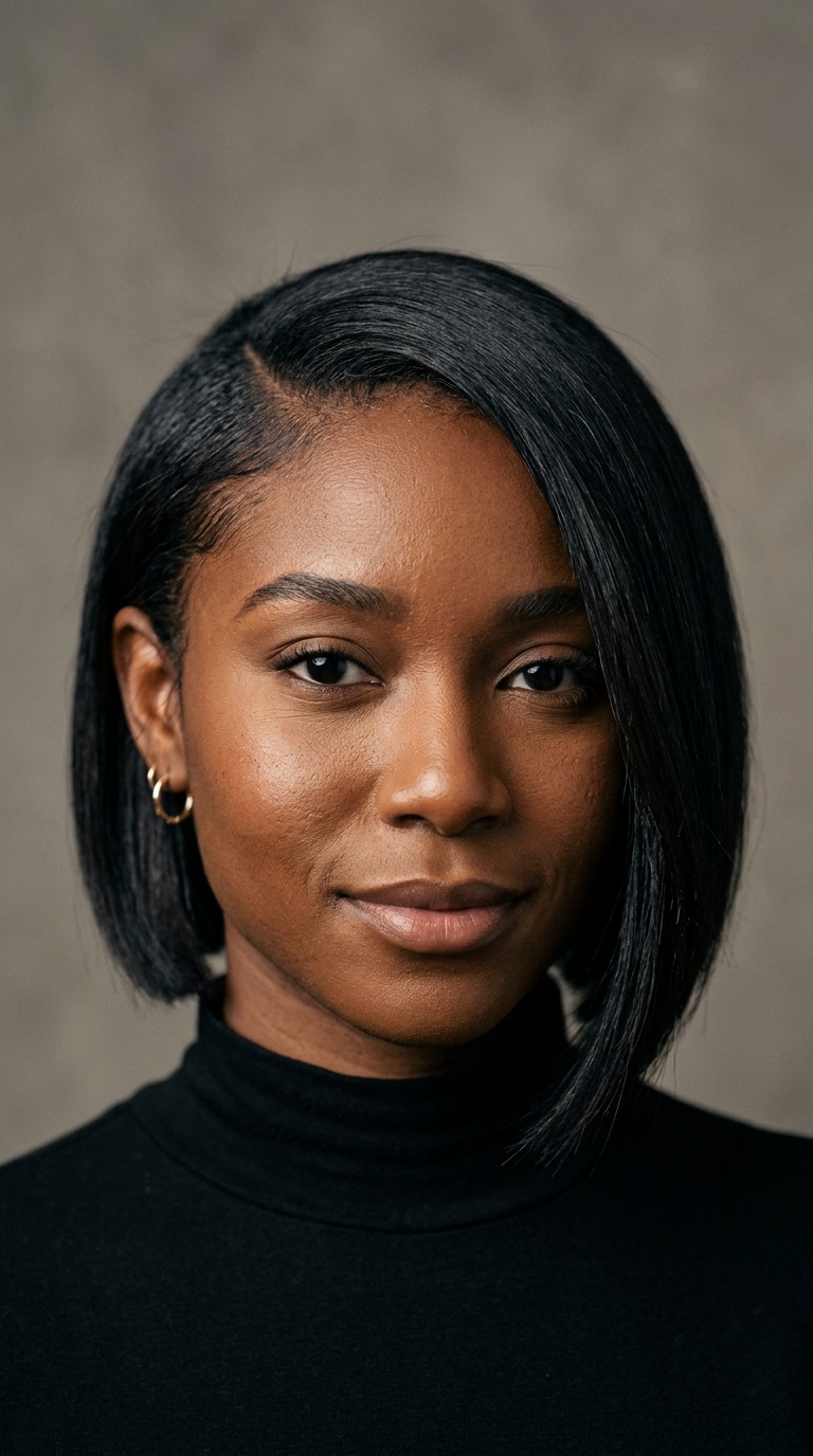 Asymmetrical Sleek Bob