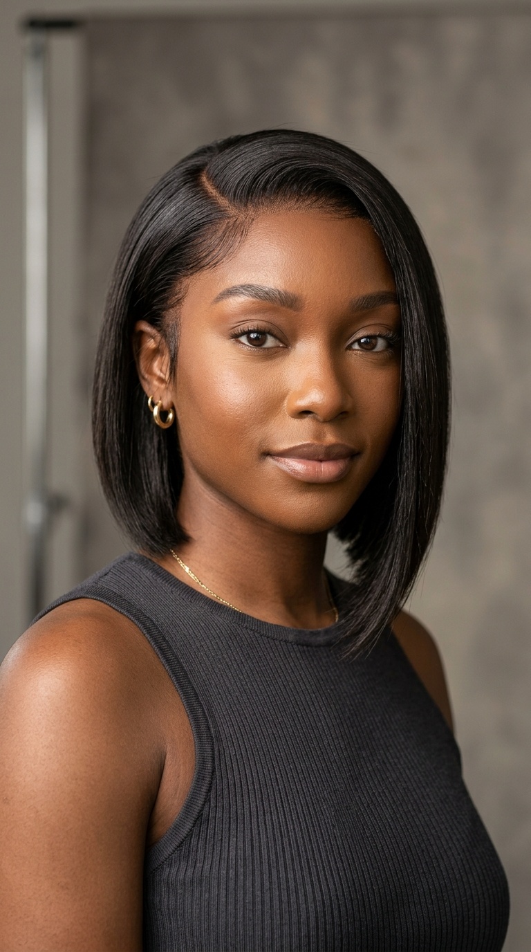 Asymmetrical Sleek Bob